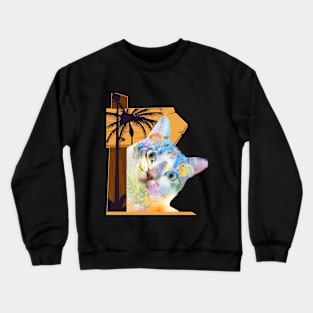 Sea in A Cat Crewneck Sweatshirt